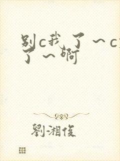 别c我了～c烂了～啊