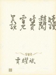 吴雪晴赵晓东小说免费阅读