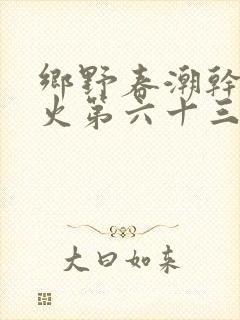 乡野春潮干柴烈火第六十三章