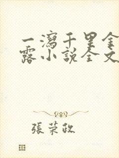 一泻千里金银花露小说全文免费阅读