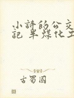 小诗的公交车日记 半煤化工