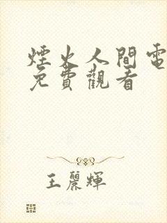 烟火人间电视剧免费观看