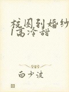 校园到婚纱1V1高冷甜