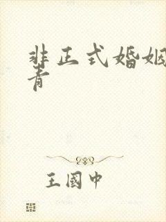 非正式婚姻雾里青