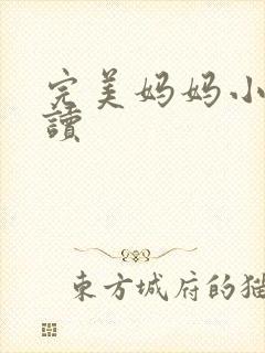 完美妈妈小说阅读