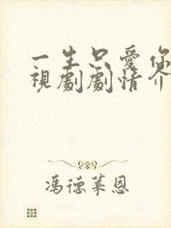 一生只爱你 电视剧剧情介绍