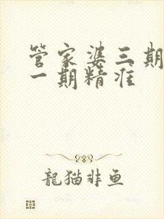 管家婆三期必开一期精准