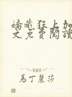 娇藏狂上加狂全文免费阅读笔趣阁