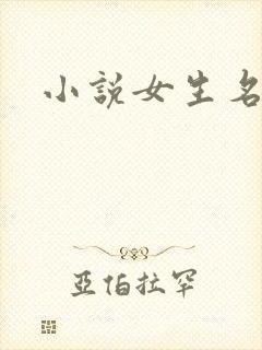 小说女生名字