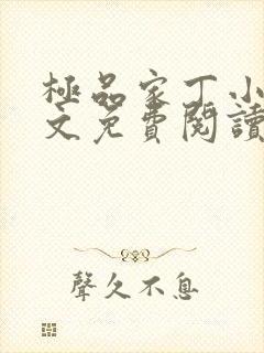 极品家丁小说全文免费阅读