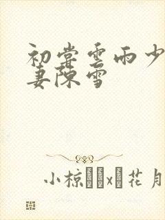 初尝云雨少妇人妻陈雪