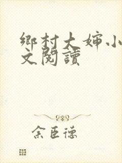 乡村大婶小说全文阅读