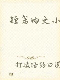 短篇肉文小说