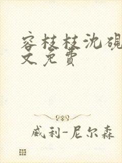 容枝枝沈砚书全文免费