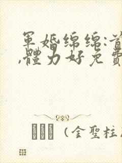 军婚绵绵:首长,体力好免费阅读