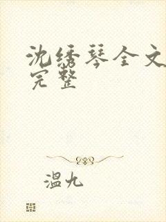 沈绣琴全文阅读完整