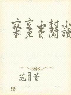 寂寞山村小说全本免费阅读