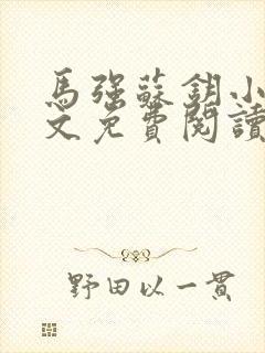 马强苏钥小说全文免费阅读最新章节