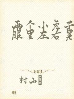 两个小兔子在衣服里左右晃