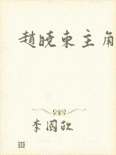 赵晓东主角小说