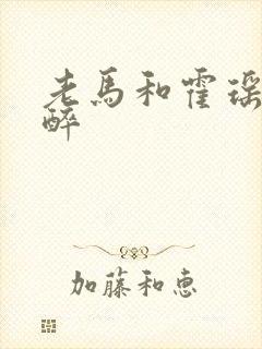 老马和霍瑶瑶喝醉