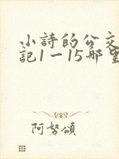 小诗的公交车日记1一15哪里能看