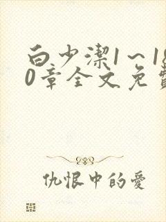 白少洁1～180章全文免费