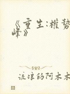 《重生:权势巅峰》
