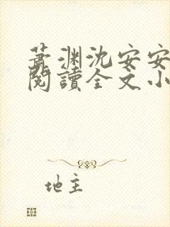 萧渊沈安安免费阅读全文小说