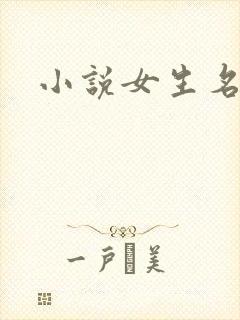小说女生名字