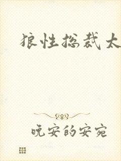 狼性总裁太凶猛