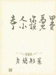 夫人你马甲又掉了小说免费阅读