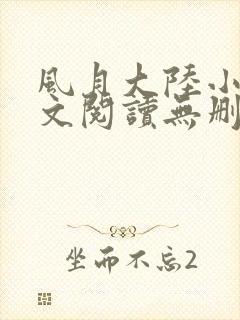 风月大陆小说全文阅读无删减