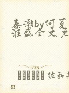 春潮by何夏江淮盛全文免费阅读笔趣阁