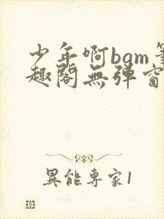 少年啊bgm笔趣阁无弹窗免费