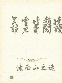 吴雪晴赵晓东小说免费阅读