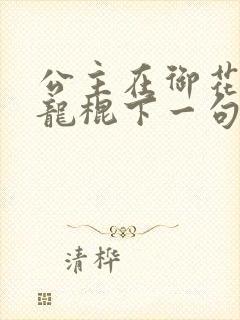 公主在御花园吃龙棍下一句