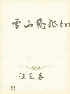 雪山飞狐txt