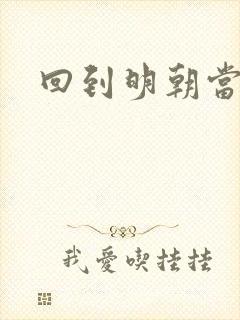 回到明朝当太子