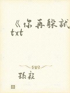 《你再躲试试》txt