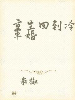 重生回到冷战前军婚