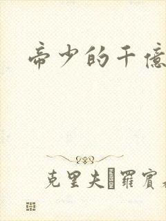 帝少的千亿宠儿