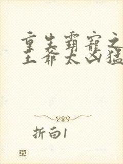 重生霸宠之摄政王爷太凶猛