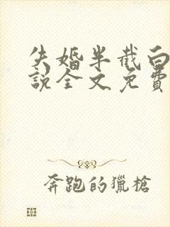 失婚半截白菜小说全文免费阅读