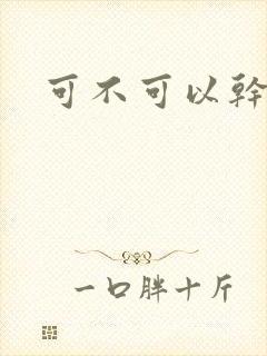 可不可以干湿你