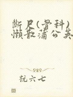 断尺(骨科) 懒散蒲公英