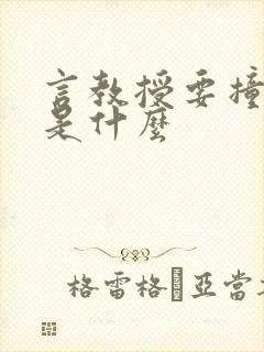 言教授要撞坏了是什么