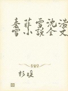 秦菲雪沈浩秦菲雪小说全文免费阅读求书