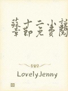 苏十二小说最新章节免费阅读