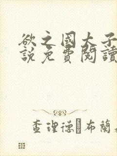 欲之国太子的小说免费阅读